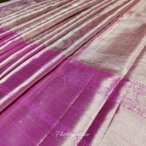 Pathani Lavendar Silk Saree