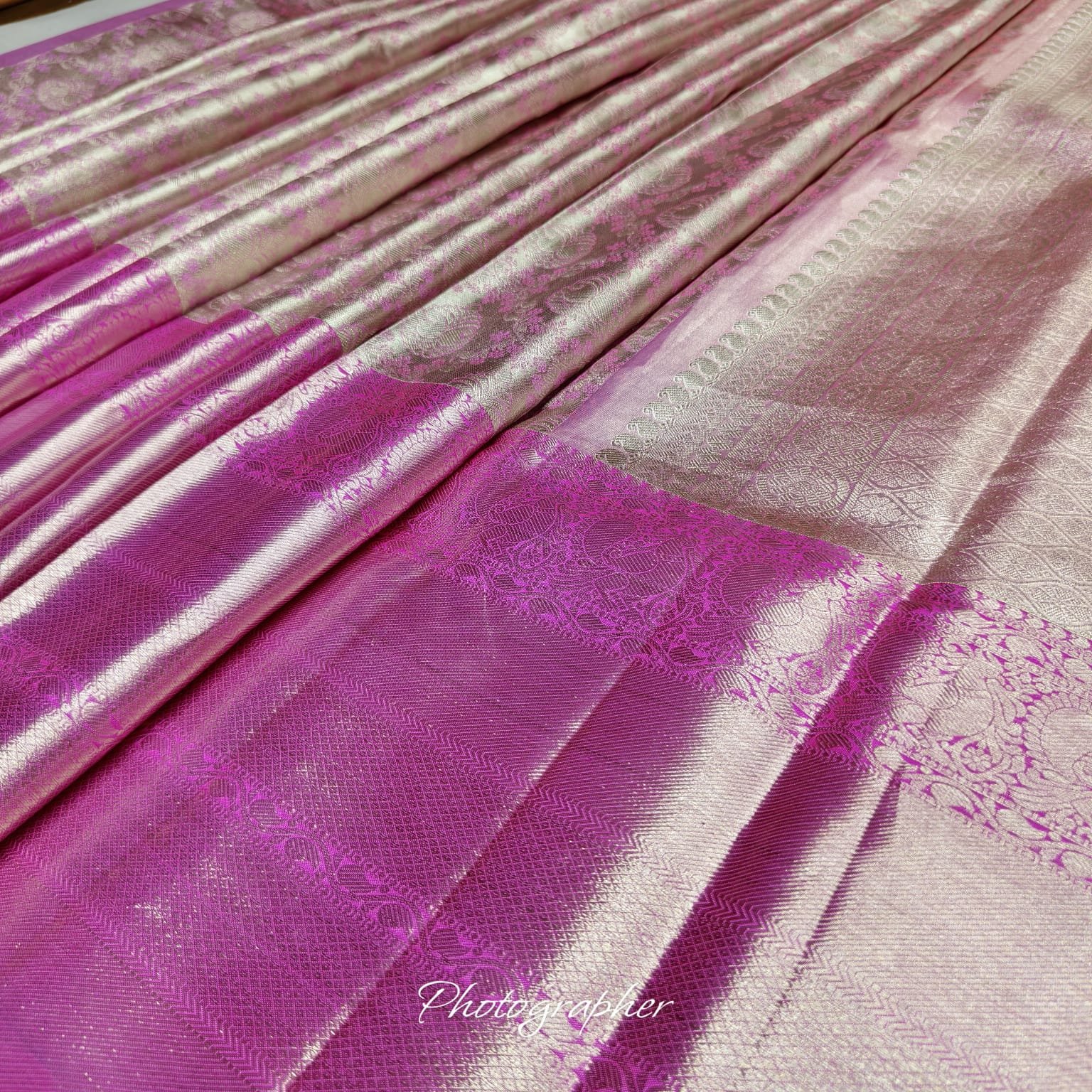 Pathani Lavendar Silk Saree