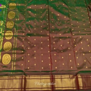 Pathani Brown Silk Saree