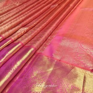Pathani Pink Silk Saree