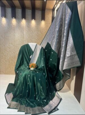 Bridal Banarasi Silk Saree with Golden Finish